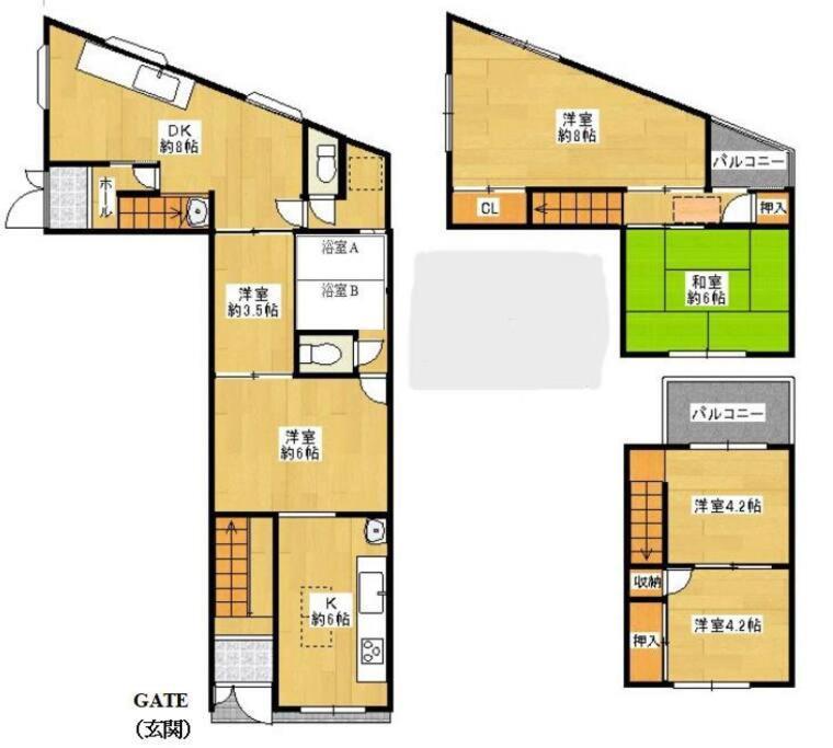 오사카 F House 中崎屋 梅田 아파트 외부 사진